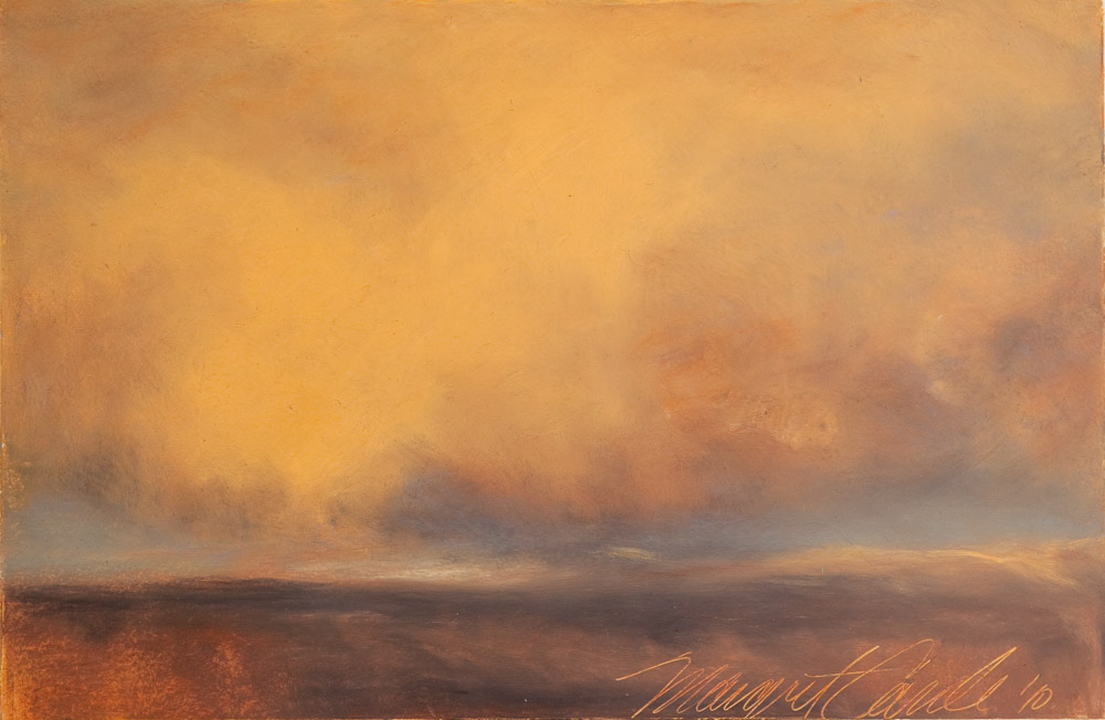 Gravid Sky, 6" x 9", oil pastel on paper